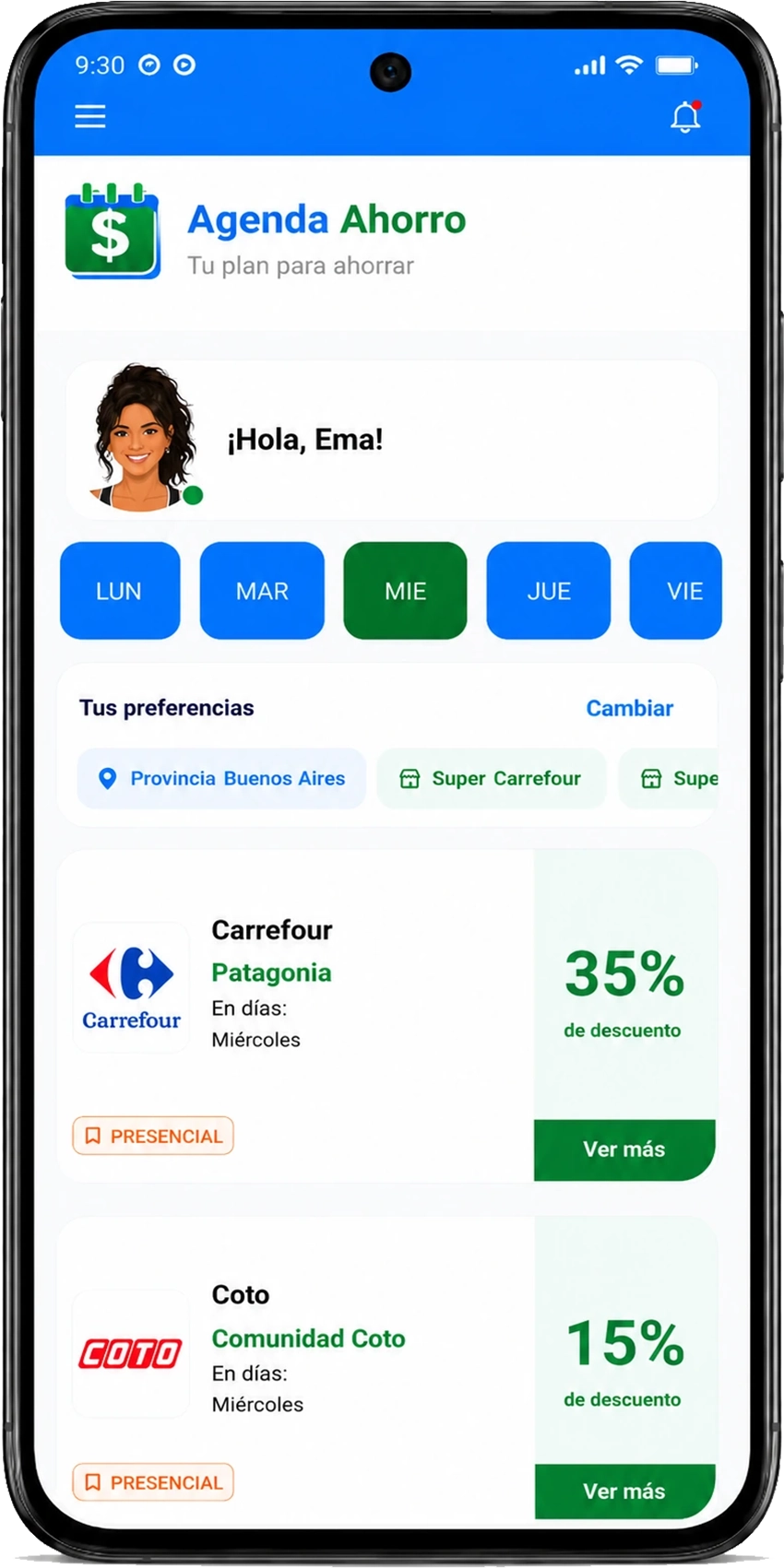 Recibí avisos de beneficios